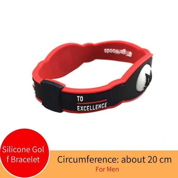 Wholesale Golf Silicone Bracelet Black and Red Color T Woods Energy Golf Wristband For Men&Women Training Aids Accessories MJ