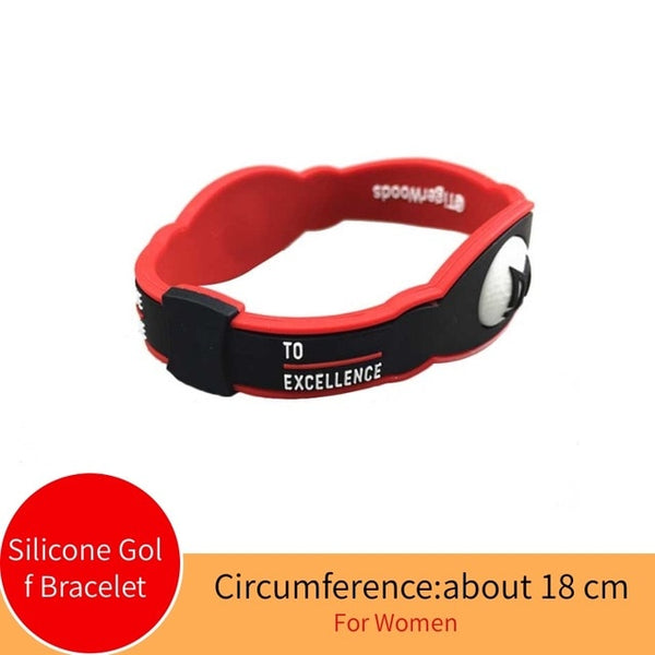 Wholesale Golf Silicone Bracelet Black and Red Color T Woods Energy Golf Wristband For Men&Women Training Aids Accessories MJ