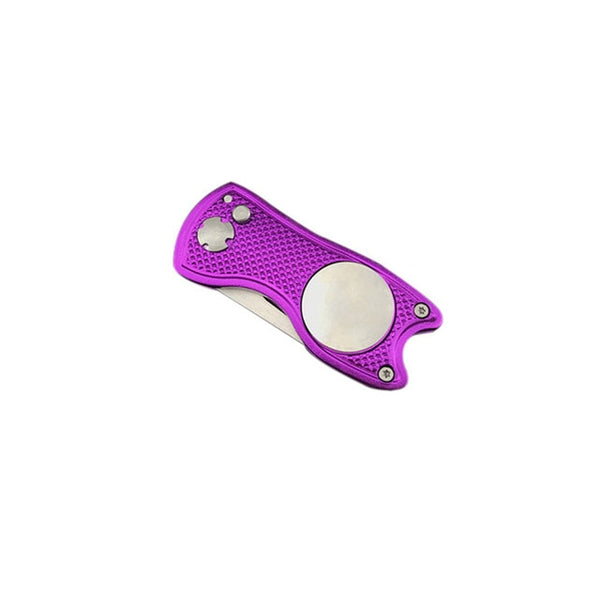 mini Foldable Golf Divot Tool with Golf Ball Tool Marker Pitch Cleaner Golf Pitchfork Golf Accessories Putting Green Fork