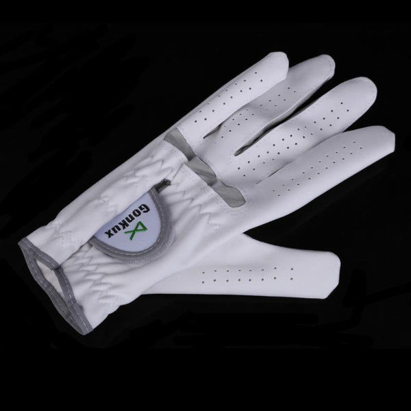 Breathable Golf Glove Left Hand Super Fine Cloth Soft White Size