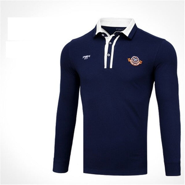Men's Golf Long Sleeves T shirt Outdoor Sports Turn down Shirts Men Breathable
