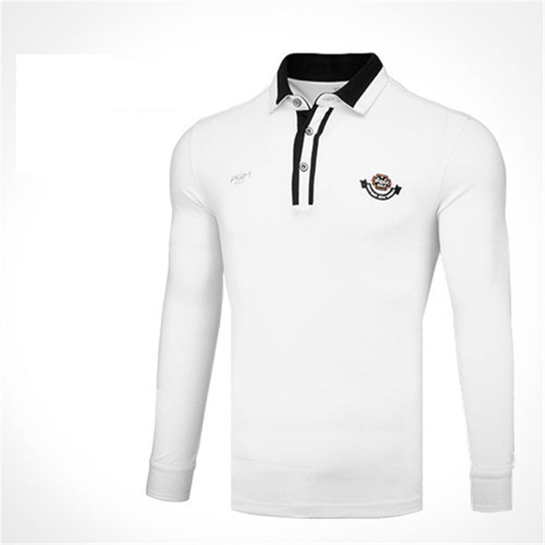 Men's Golf Long Sleeves T shirt Outdoor Sports Turn down Shirts Men Breathable