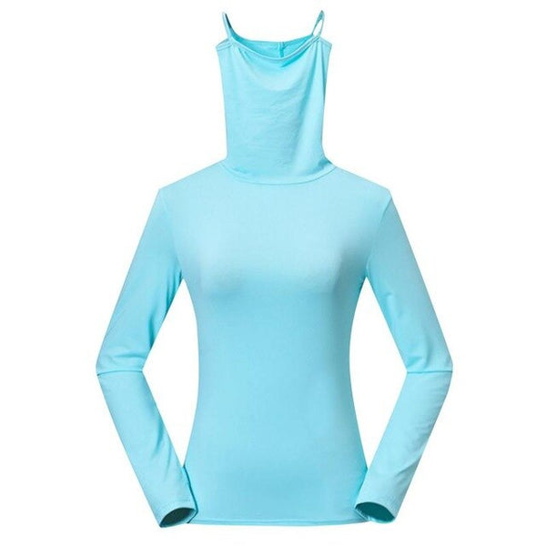 Women's New Summer Sunscreen Golf Ice Cotton Long Sleeve T-Shirt for Women's