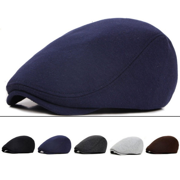 Golf Beret Cap Women Men Harden Brim Retro British Style Hat Outdoor