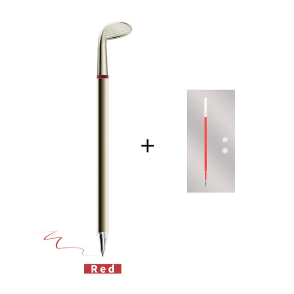 Metal Sign Pen Golf Club Pen Gift for Golfer Coworker Men Women Xmas Golf Pens Office Stationery Desktop Blue Red Black Ink