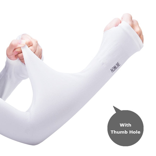 Sun Protection Cooling Arm Sleeve Cover Arm Cooler Warmer For Gloves