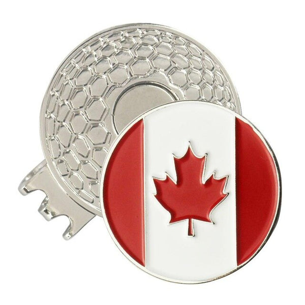 PINMEI Golf Ball Marks with Magnetic Golf Hat Clips Country Flag Golf Makrers(USA eagle Korea Japan UK flag markers) Size 1 inch