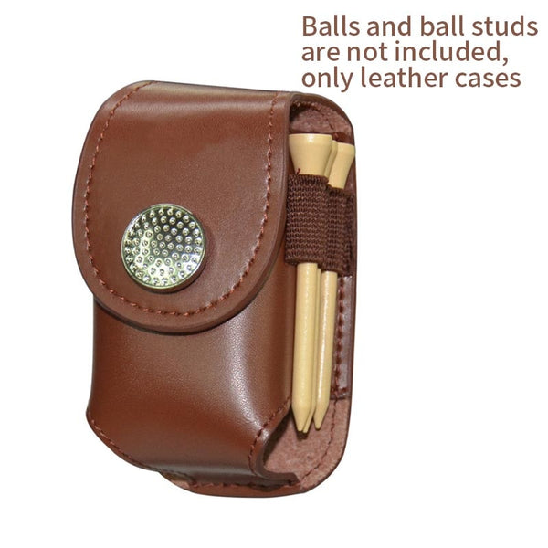 High Quality Leather Golf Ball Bag Holder Clip Waist Pack Utility Pouch Golf Training