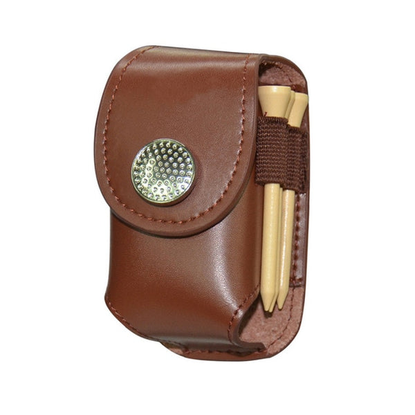 High Quality Leather Golf Ball Bag Holder Clip Waist Pack Utility Pouch Golf Training
