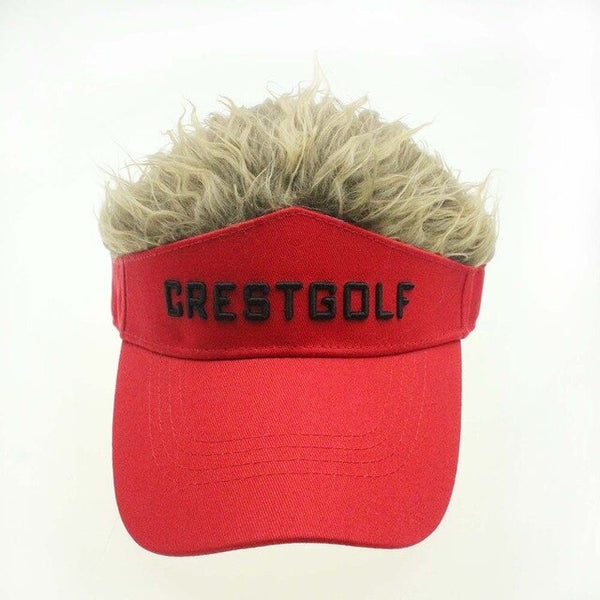 Adjustable Fake Hair Golf Cap Men Hat Wig/ Hair Golf