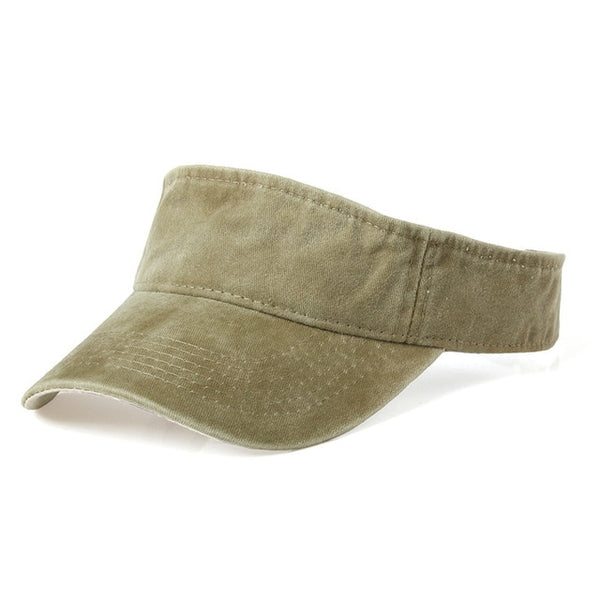 Summer Outdoor Sport Top Air Caps for Men Women Washed denim Visor Cap