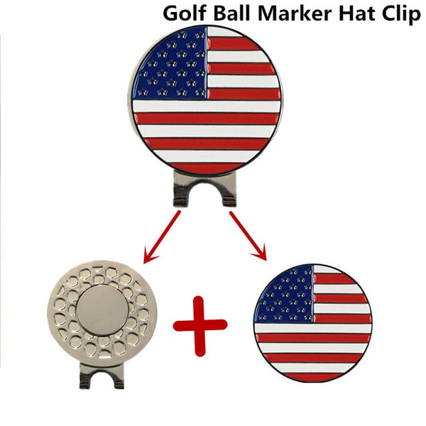 Magnetic Golf Markers Hat Clips Official Alloy Ball Mark Hat Clips Caps Outdoor Golf Accessories Training Aids Golfer Suppliers