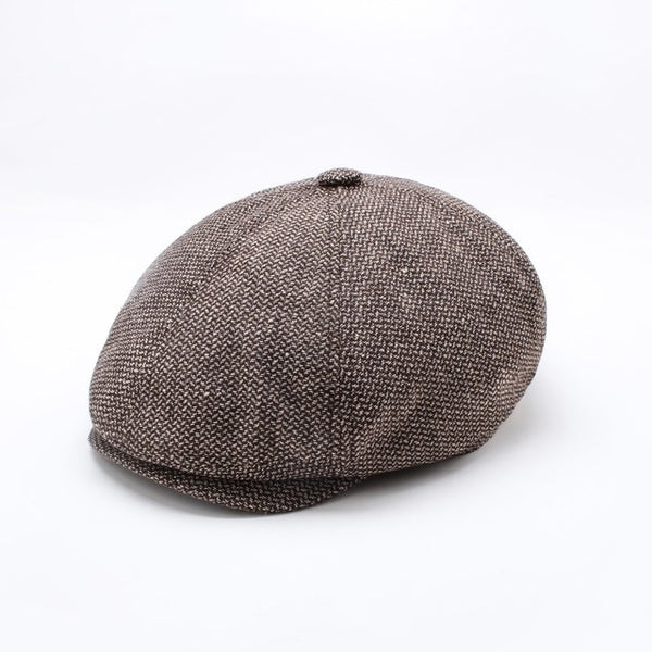 Men British Style Octagonal Hats Winter Wool Hat Gatsby Cap Ivy Hat Golf  Caps