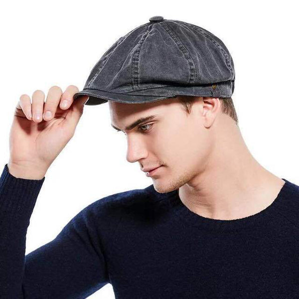 Men British Style Octagonal Hats Winter Wool Hat Gatsby Cap Ivy Hat Golf  Caps