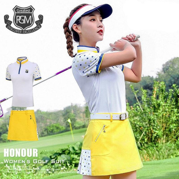 Golf Skirt Sets Ladies Short Sleeve Suit Women Breathable Golf